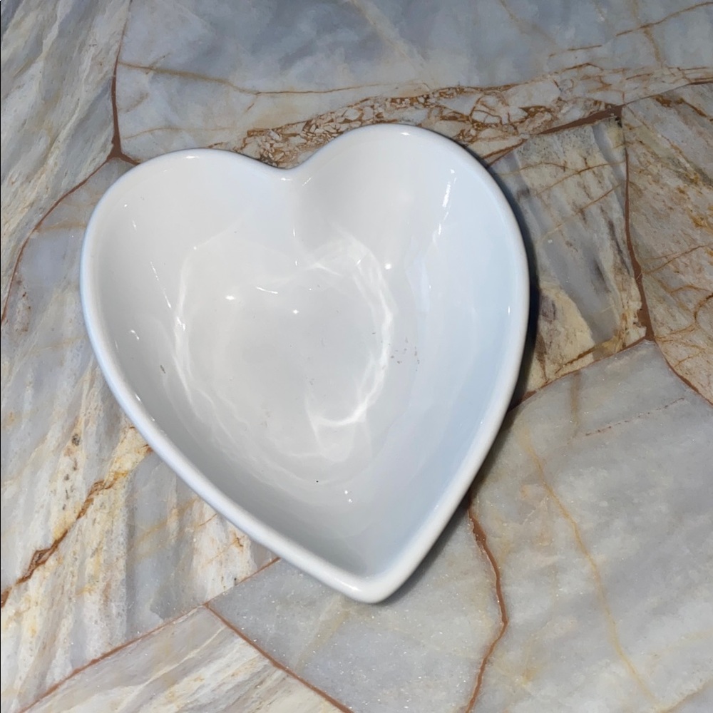 BIA Heart-Shaped White Ceramic Bowl